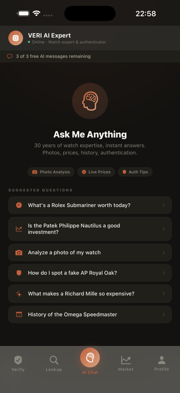 Expert AI watch chat