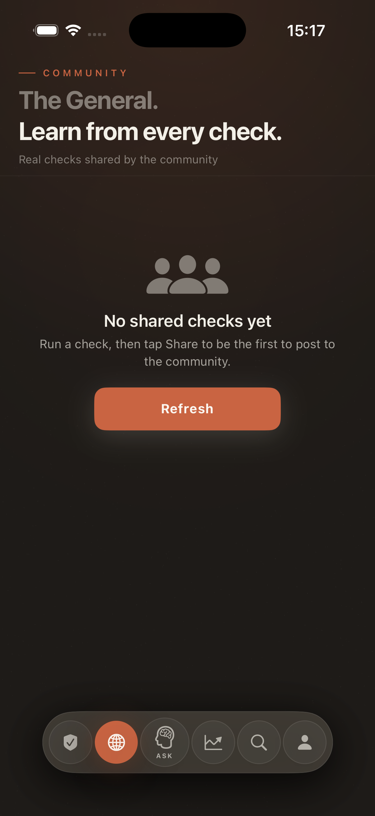 Community screen